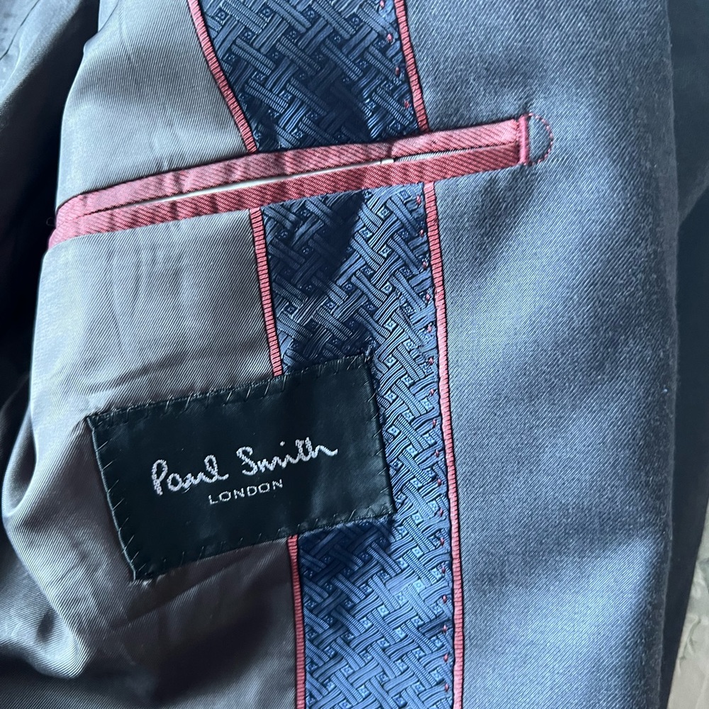 Paul Smith London Men’s Grey Blazer Wool Blend Size 54 Super 140 S NWT - Picture 13 of 16